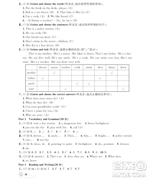 2018年上海作业四年级上英语牛津N版参考答案