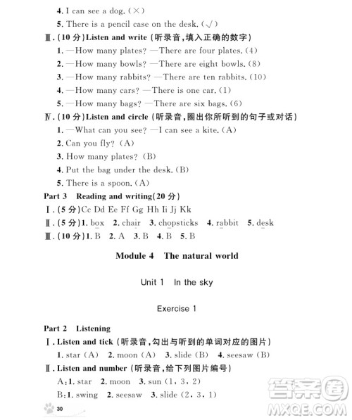 2018年钟书金牌上海作业英语N版2年级上册参考答案 2018年钟书金牌上海作业英语N版2年级上册参考答案