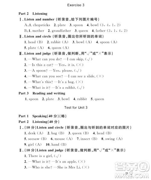2018年钟书金牌上海作业英语N版2年级上册参考答案 2018年钟书金牌上海作业英语N版2年级上册参考答案