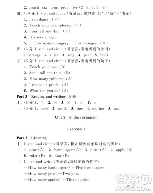 2018年钟书金牌上海作业英语N版1年级上参考答案 2018年钟书金牌上海作业英语N版1年级上参考答案