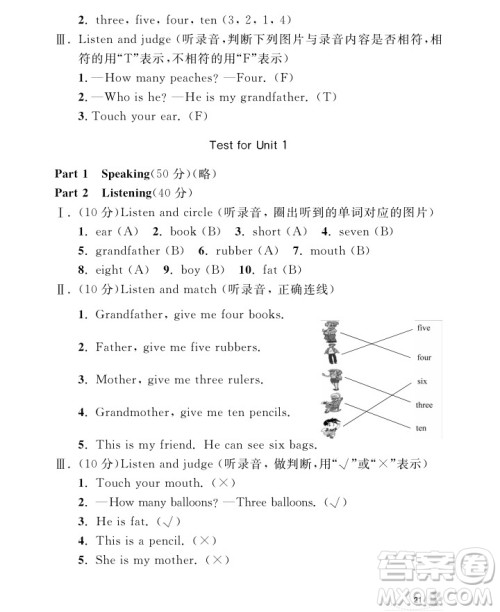 2018年钟书金牌上海作业英语N版1年级上参考答案 2018年钟书金牌上海作业英语N版1年级上参考答案