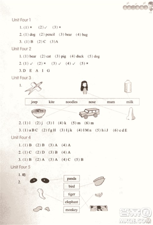 2018每课一练英语人教版三年级上册参考答案 2018每课一练英语人教版三年级上册参考答案