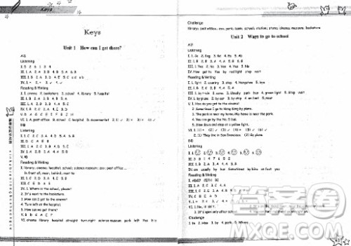 2018年新课标同步双测小学英语六年级上册参考答案 2018年新课标同步双测小学英语六年级上册参考答案