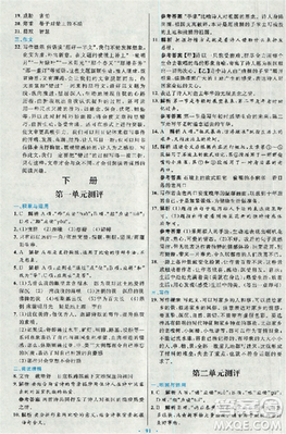 2018新版初中同步测控优化设计九年级语文全一册人教版答案