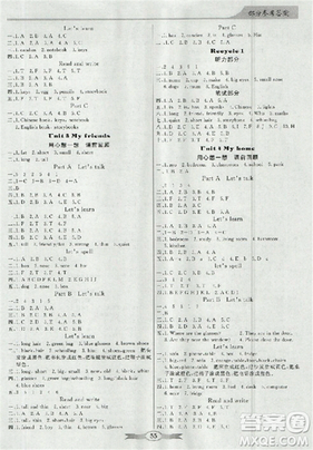 9787540553456人教版2018秋同步导学与优化训练英语四年级上册PEP版答案 9787540553456人教版2018秋同步导学与优化训练英语四年级上册PEP版答案