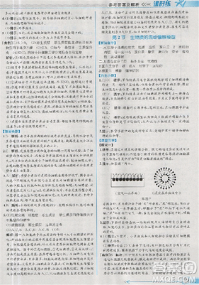 2018新版同步导学案课时练生物必修1人教版答案
