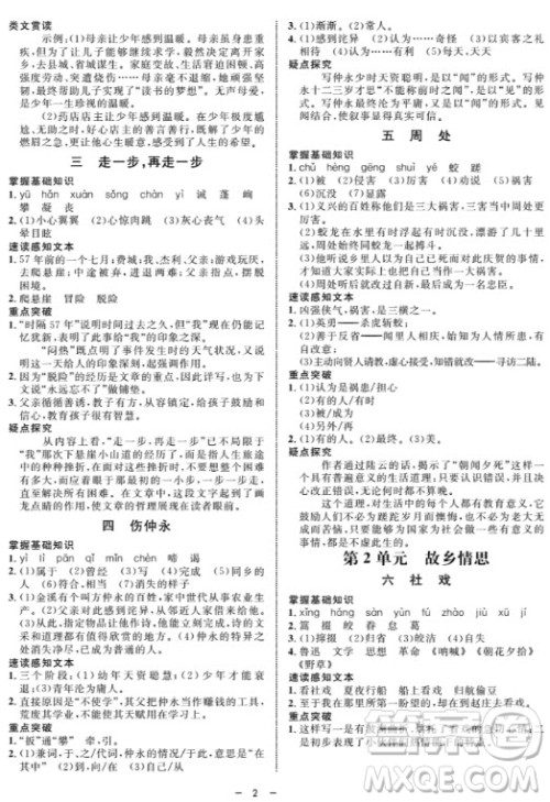 钟书金牌金典导学案语文七年级第一学期2018参考答案 钟书金牌金典导学案语文七年级第一学期2018参考答案