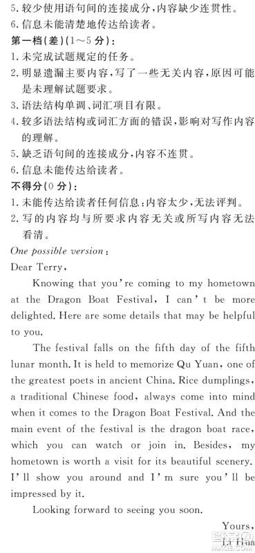 百校联盟2019届TOP20高三九月联考英语全国卷1参考答案