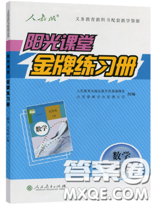 2018人教版阳光课堂金牌练习册九年级数学上册参考答案