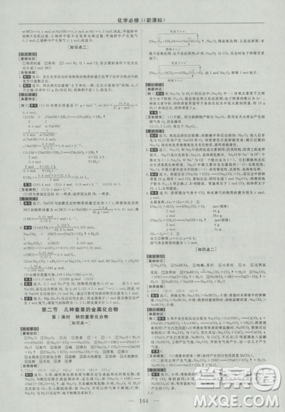 2019高中同步创新课堂优化方案人教版高中化学必修1参考答案