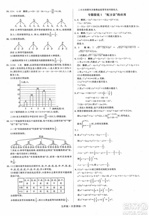 2018秋学霸题中题数学九年级全一册苏科版江苏国标参考答案 2018秋学霸题中题数学九年级全一册苏科版江苏国标参考答案