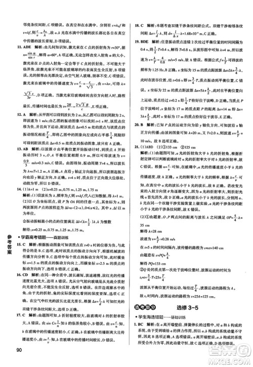 2019学霸错题笔记高中物理参考答案 2019学霸错题笔记高中物理参考答案