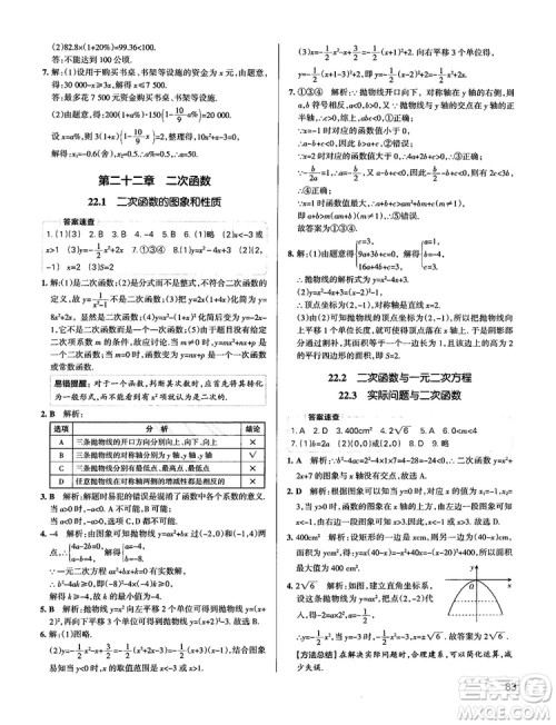中考复习资料学霸错题笔记初中数学参考答案