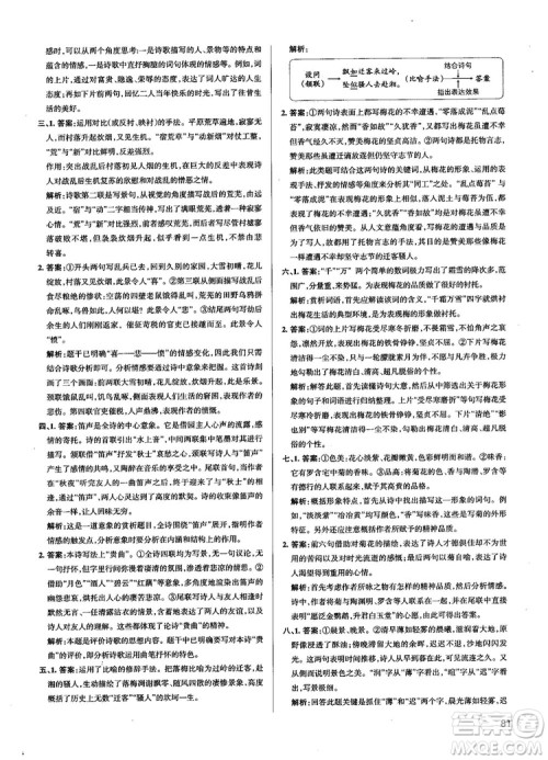 高中通用版2019学霸错题笔记高中语文参考答案