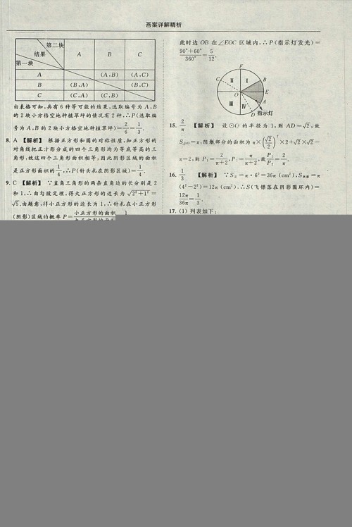 亮点给力提优课时作业本2018秋数学九年级上江苏版参考答案 亮点给力提优课时作业本2018秋数学九年级上江苏版参考答案