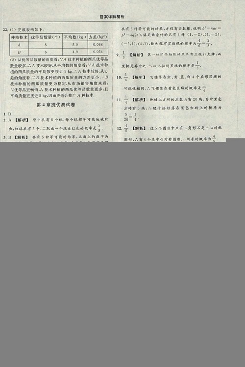 亮点给力提优课时作业本2018秋数学九年级上江苏版参考答案 亮点给力提优课时作业本2018秋数学九年级上江苏版参考答案