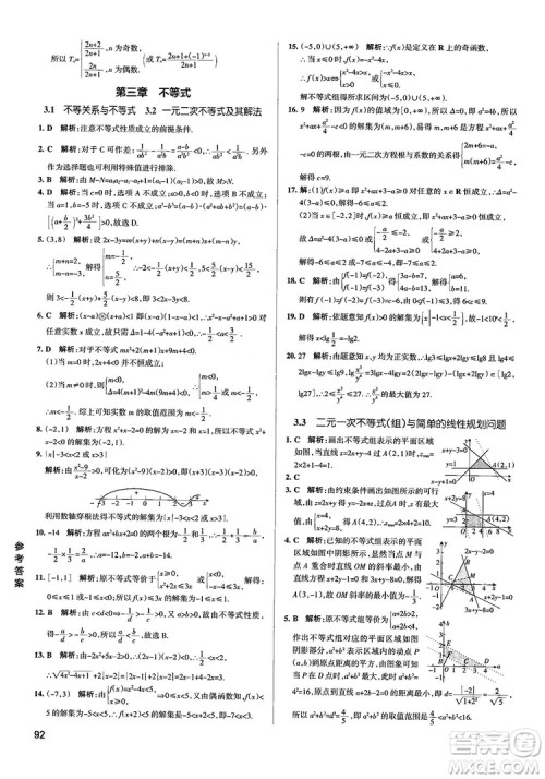 2019PASS绿卡图书学霸错题笔记高中数学参考答案
