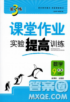 2018金三练课堂作业实验提高训练九年级上数学全国版答案