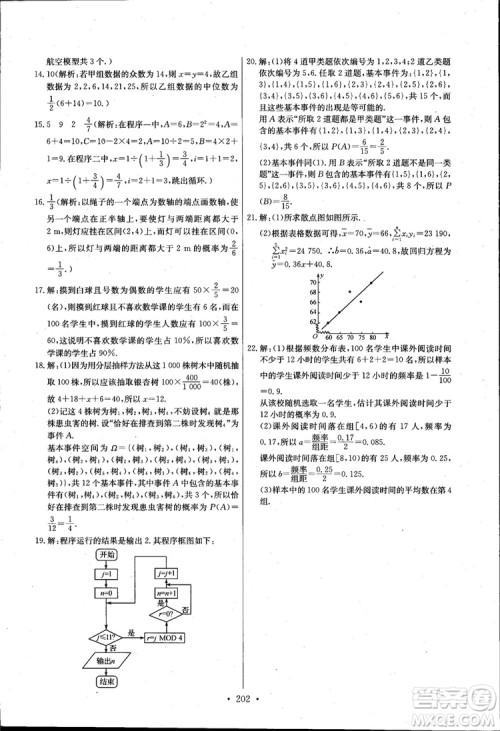 2018长江全能学案高中数学必修三3人教版课本练习册参考答案 2018长江全能学案高中数学必修三3人教版课本练习册参考答案