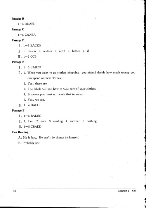 2018年长江全能学案英语阅读训练八年级上册人教版参考答案 2018年长江全能学案英语阅读训练八年级上册人教版参考答案