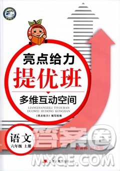亮点给力提优班多维互动空间2018江苏版六年级上册语文参考答案