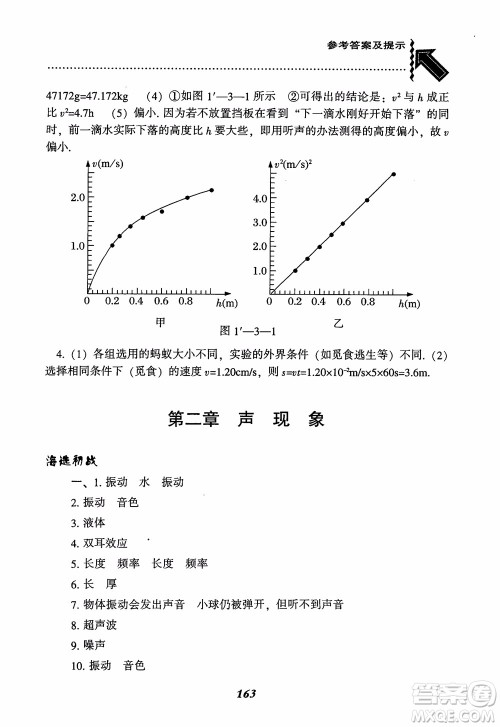 2018年尖子生题库新升级物理八年级上册人教版参考答案