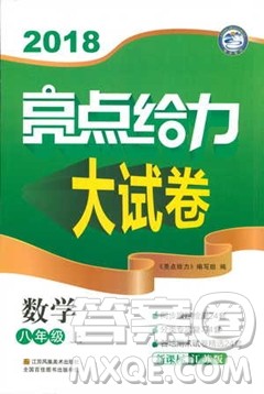 2018亮点给力大试卷江苏版八年级上册数学答案 2018亮点给力大试卷江苏版八年级上册数学答案