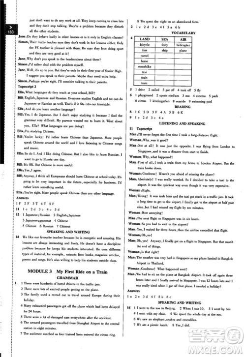 2018版高中倍速学习法英语必修一外研版答案 2018版高中倍速学习法英语必修一外研版答案