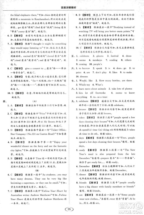 江苏版亮点给力2018提优课时作业本七年级上册英语答案