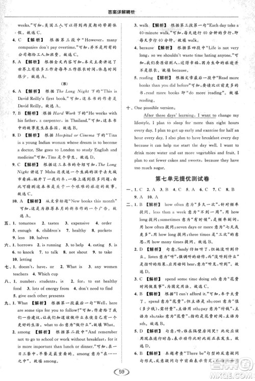 江苏版亮点给力2018提优课时作业本七年级上册英语答案