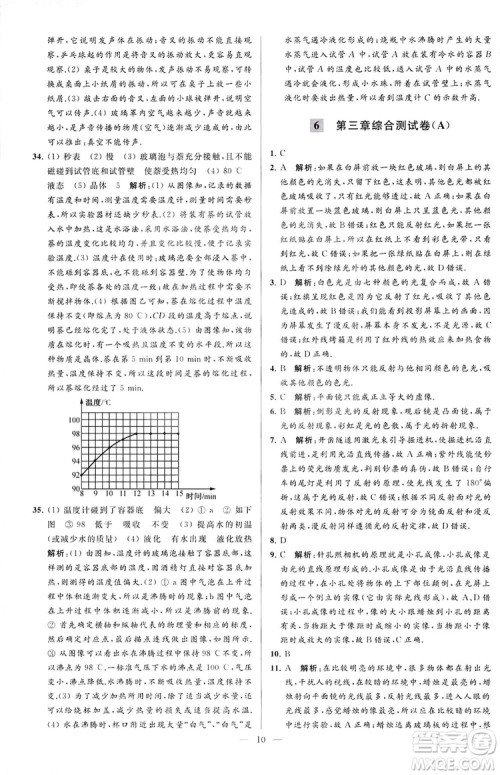 2018亮点给力大试卷物理八年级上册江苏版答案