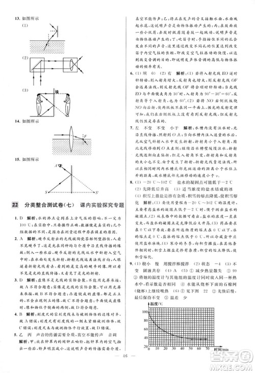 2018亮点给力大试卷物理八年级上册江苏版答案