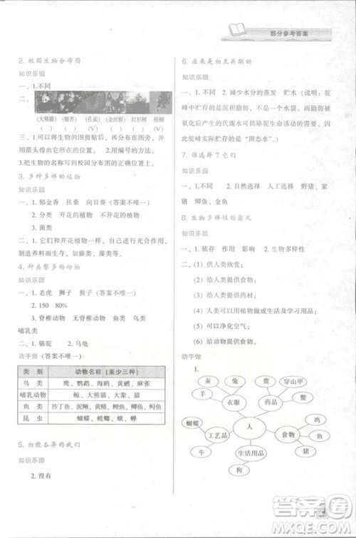 2018年新版小学生新课程学习与评价六年级科学上册K版人教版答案 2018年新版小学生新课程学习与评价六年级科学上册K版人教版答案