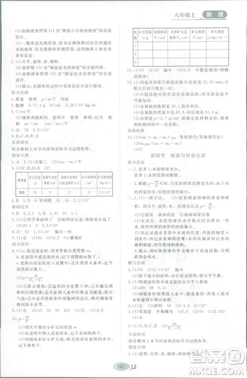 2018资源与评价物理八年级上册山科技版参考答案 2018资源与评价物理八年级上册山科技版参考答案