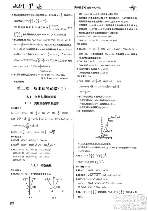 2020高中数学必修1课本习题人教版答案