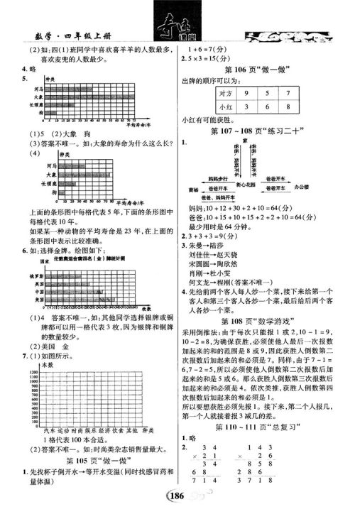 2018秋奇迹课堂数学4四年级上册人教版数法题解参考答案