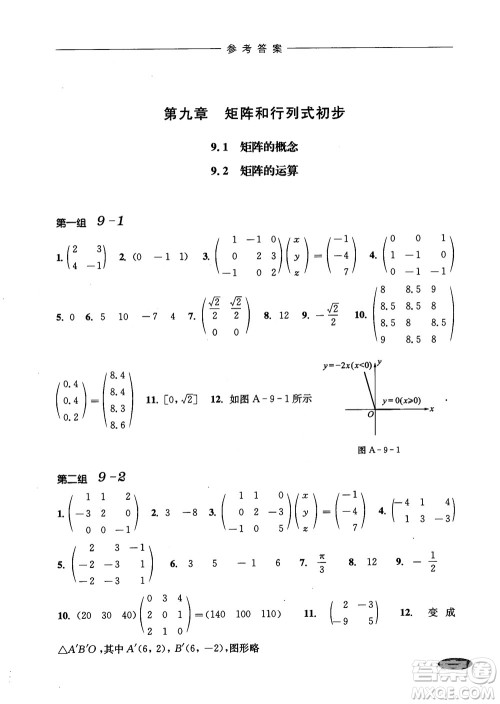 2018年高中五星级同步题组训练与测评数学高二年级第一学期参考答案