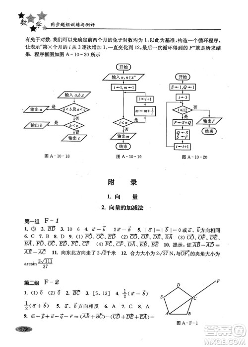 2018年高中五星级同步题组训练与测评数学高二年级第一学期参考答案