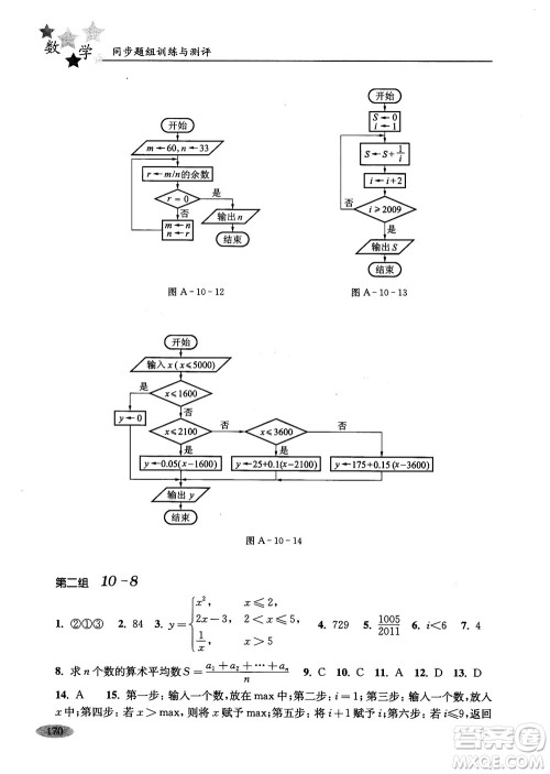 2018年高中五星级同步题组训练与测评数学高二年级第一学期参考答案