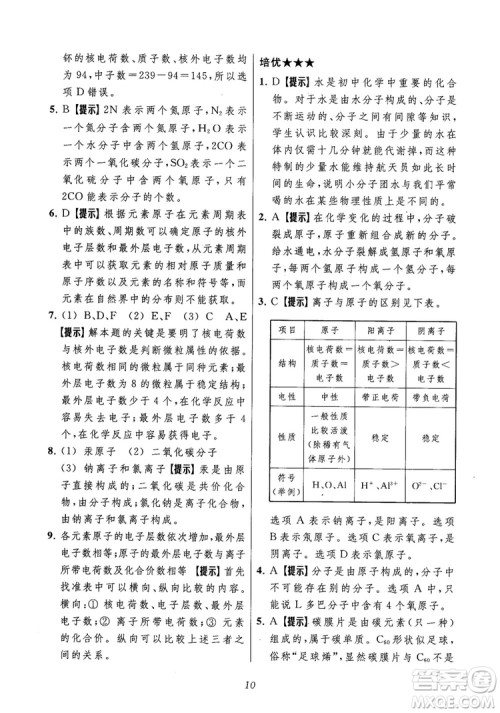 2018年常春藤初中四星级题库化学参考答案 2018年常春藤初中四星级题库化学参考答案