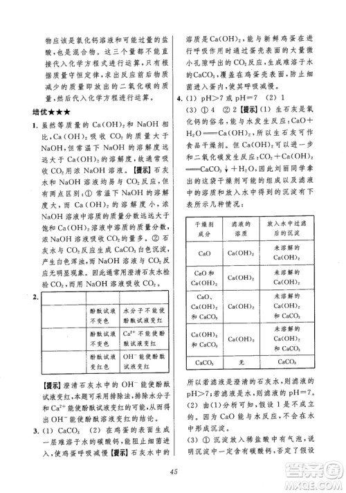 2018年常春藤初中四星级题库化学参考答案 2018年常春藤初中四星级题库化学参考答案