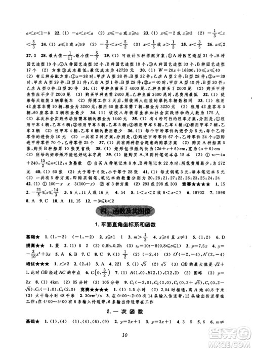 2018年常春藤初中四星级题库数学第5版参考答案 2018年常春藤初中四星级题库数学第5版参考答案