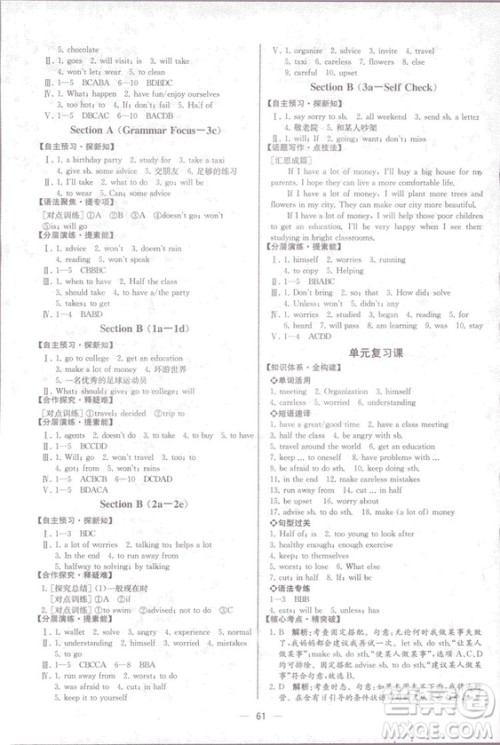 2018新版同步学历案课时练人教版英语八年级上册答案 2018新版同步学历案课时练人教版英语八年级上册答案