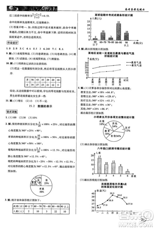 2018秋新世纪英才教程中学奇迹课堂八年级数学上册华师大版答案