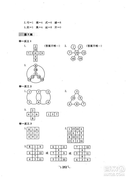 2018年陕教出品小学奥数举一反三3年级A版参考答案