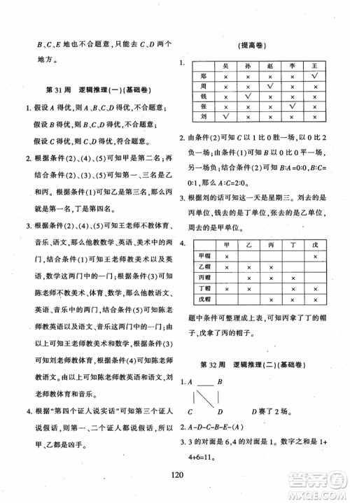 2018年陕教出品小学奥数举一反三B版六年级通用版参考答案