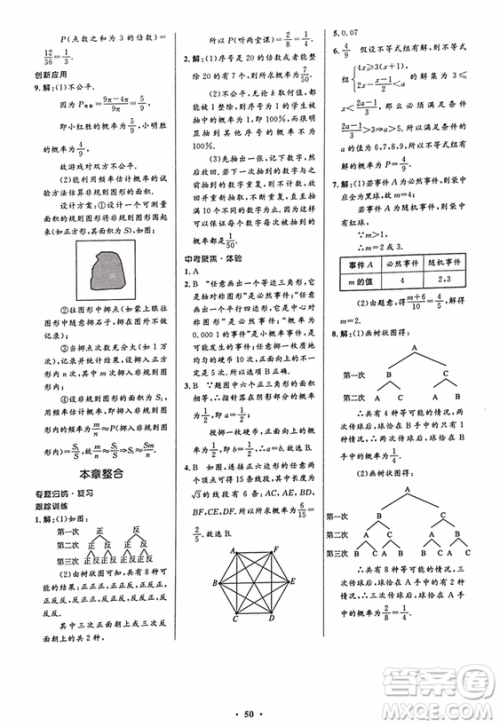 2018新版初中同步测控优化设计九年级数学上册人教版答案 2018新版初中同步测控优化设计九年级数学上册人教版答案