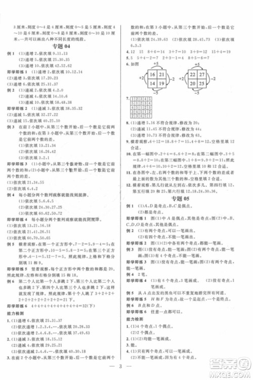 崇文教育2018培优新帮手数学二年级参考答案 崇文教育2018培优新帮手数学二年级参考答案