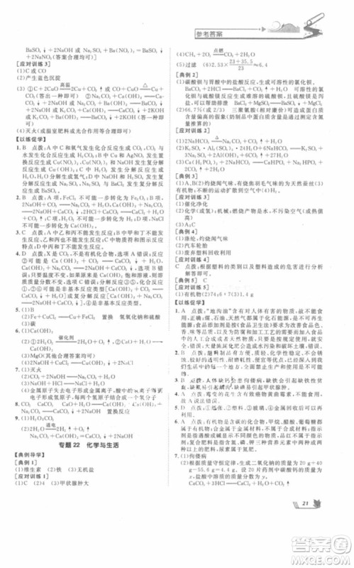 2018年崇文教育培优新帮手初中化学9年级参考答案