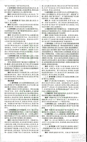 初中总复习优化设计2018人教版语文参考答案